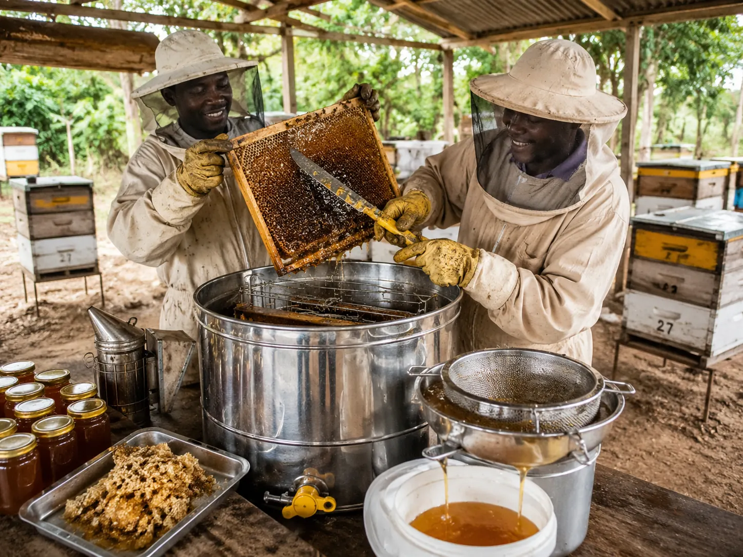 Extraction et production de miel